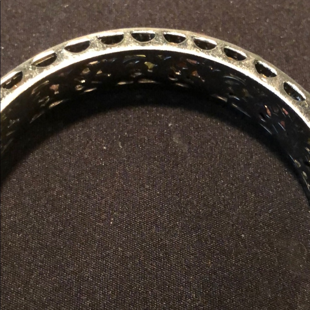 Bangle bracelet w diamonds and stones. - Picture 7 of 9